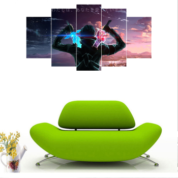 Japanese Cartoon Soldier Wall Poster Canvas Oil Painting Spray Painting Home Wall Decoration