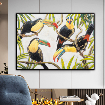 Artist Handmade High Quality Abstract bird Oil Painting on Canvas Hanging Oil Painting Landscape Painting