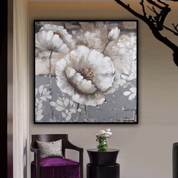 handmade oil painting  Thick texture  Flowers In Bloom home decor  Wall Decoration