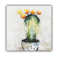 Skilled Artist Handmade High Quality Colorful Cactus Oil Painting on Canvas Green Plants Cactus Oil Painting for Living Room