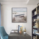 Latest product abstract boat sea scenic painting art, rolled packing canvas oil painting kit