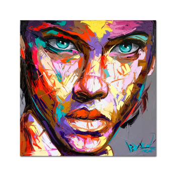 Modern custom canvas painting, abstract colorful face art painting, thick texture no framed printed canvas painting Modern custom canvas painting, abstract colorful face art painting, thick texture no framed printed canvas painting