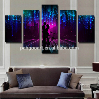 beautiful Natural sunrise landscape oil painting on canvas for Living room wall decoration