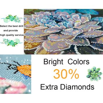Pintura de diamantes de imitación de cristal redondo AB con flores personalizadas, pintura de taladro completo 5D de un diamante para adultos