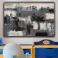 Modern Abstract Handmade Oil Painting Black And White abstract Canvas Painting Bedroom Hotel Decoracion Unframed