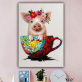 Handmade Oil Paintings 3D Colourful Abstract Panting Animal Canvas Wall Art For Home Decor