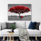 Modern style living room bedroom red tree landscape decorative canvas painting