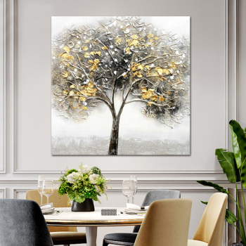 Abstract Trees Oil Painting 100% Handmade On Canvas Trees Wall Art For Living Room Home Decoration