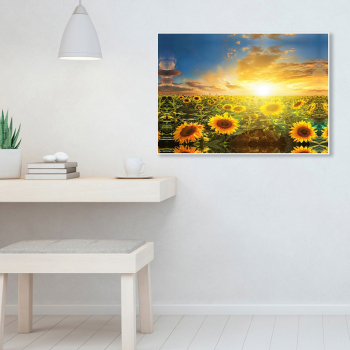 Custom canvas print Picture, Nature Scenery Painting for Adults, Sunflower Print oil painting
