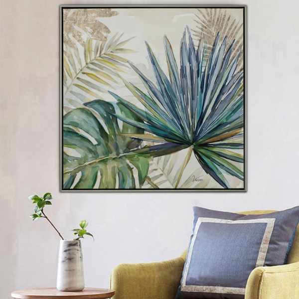 Scandinavian Style Tropical Plants Poster Green Leaves Decorative Picture Modern Wall Art Paintings for Living Room Home Decor