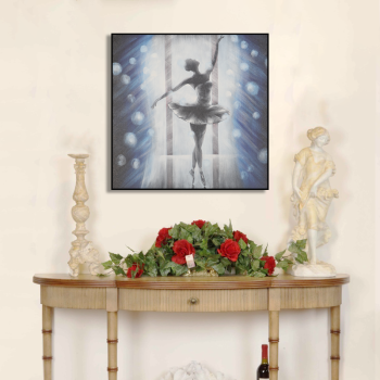OEM quality chinese custom the ballet dancer portrait art painting, handpainted original canvas oil painting