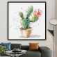 New Arrivals Hand-painted Colorful Flowers Cactus Oil Painting on Canvas Home Decor Handmade Canvas Cactus Plants Oil Painting