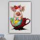 Handmade Oil Paintings 3D Colourful Abstract Panting Animal Canvas Wall Art For Home Decor
