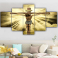 God Jesus Frameless 5 Canvas Wall Art Combination Painting Home Decoration Oil Painting