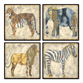 Wholesale Custom Horse Framed Paintings New wall art Canvas Poster for home decor