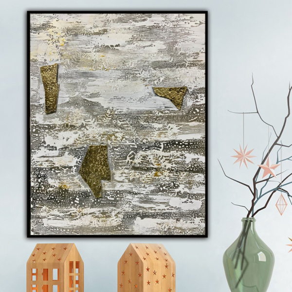 100% Handmade  Texture Oil Painting Abstract The river is floating  Art Wall Pictures for Living Room Home Office Decoration