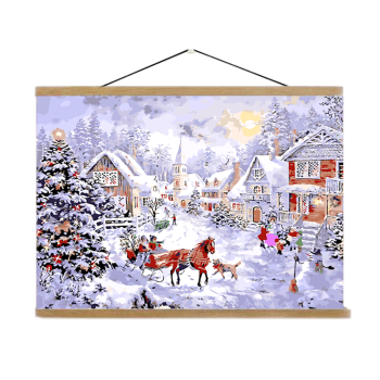 Christmas deer Oil painting by digital canvas painting for living room wall artist residence decoration