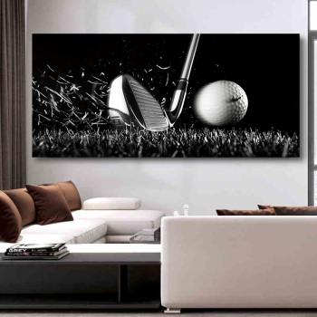 Modern decorative artworks the golf sports art printed painting, wall art poster prints art canvas painting