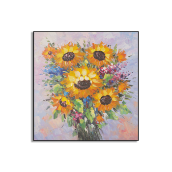 New design beautiful oil painting on canvas, handmade sunflower oil painting, handmade oil painting for living room