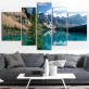 Wholesale 5 Panel Wall Art Custom Picture Landscape Canvas Print Hanging Painting for Living Room Wall Decor