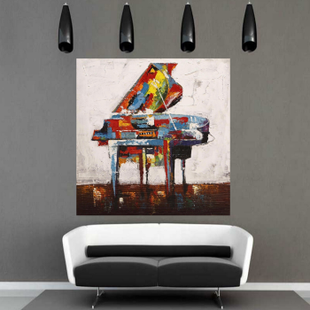 Luxury and Elegance Piano Handmade Oil Painting Wall Art Decoration Handpainted Oil Painting