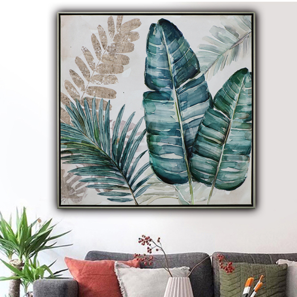 Small Fresh Green Plant Canvas Painting Nordic Minimalist Leaf Spider Plant Posters Wall Art Pictures For Living Room Home