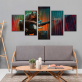Modern 5 Frameless Canvas Monkey Playing Music Printing Wall Art Home Decoration 5 Living Room Picture