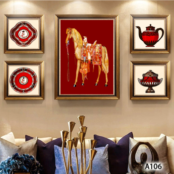 European Thangka style horse art giclees print for sale Modern animal print art wall home Christmas decoration nordic home decor