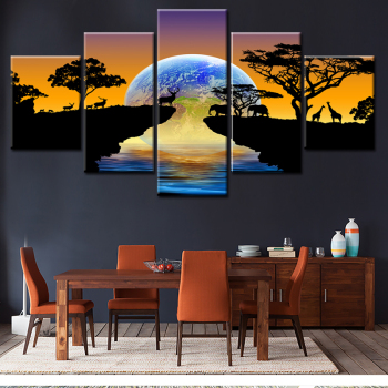 modern 5 panel unframed canvas print of animal Painting Wall Art Home Decor 5 Panels Pictures For Living Room modern 5 panel unframed canvas print of animal Painting Wall Art Home Decor 5 Panels Pictures For Living Room