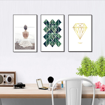 Скандинавский натюрморт с зелеными листьями, постер, современный принт, голый женский пейзаж, холст, художественная роспись для девочки, комната, рождественский декор