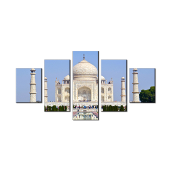Canvas Wall Art Pictures Modular HD Print 5 Pieces Muslim Mosque Painting Islamic Religion Sky Clouds Building Poster Home Decor