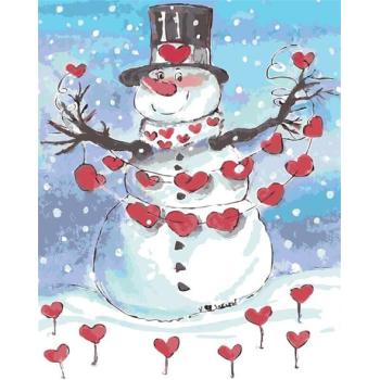 Pangoo vente en gros personnalisé mignon bonhomme de neige de Noël peinture bricolage par ensemble de numéros