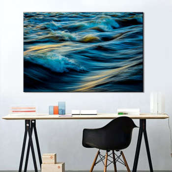Realist Sea Wave Art Oil Painting On Canvas Wall Art Frameless Picture Decoration For Live Room Home Decor Gift