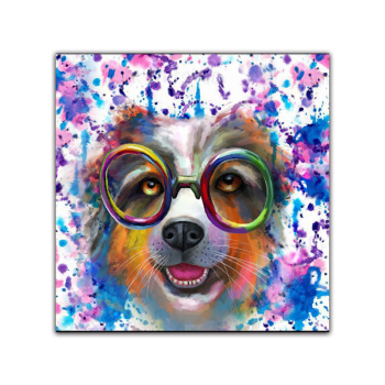 Hot selling popular wholesale custom color puppy picture print original product oil painting Hot selling popular wholesale custom color puppy picture print original product oil painting