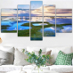 Modern five printed landscape painting living room sofa background canvas decoration painting