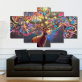 5 Pieces Canvas Art Wall Painting Decorative Animal Deer Modular Picture For Living Room Home Decor Wall Art Paints Unframed