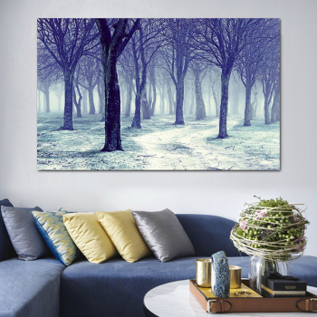 Printed canvas painting style decoration living room bedroom office building the winter scenic tree art canvas painting