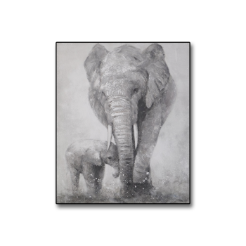 Elefant Abstrakte Malerei 3D Malerei Leinwand Wandkunst Ölgemälde Bilder Handgemalt für Wohnzimmer