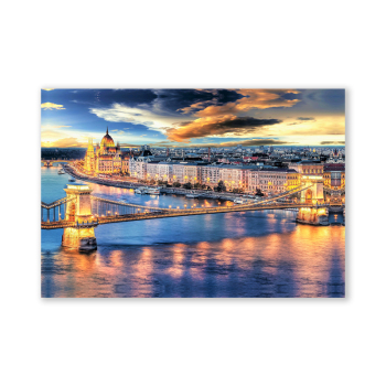 Digital oil painting night cityscape manual color filling modern wall art painting Digital oil painting night cityscape manual color filling modern wall art painting