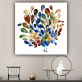 high quality hotel artwork modern stretched canvas print wall art blue abstract oil painting on canvas