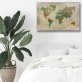 Modern canvas wall art prints painting map picture house decoration painting