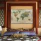 Modern World Map Home Decoration Poster Living Room Wall Art Canvas Oil Painting