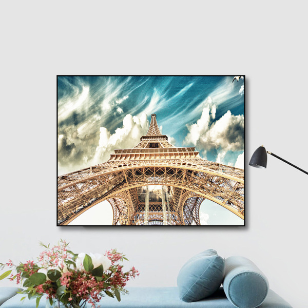 Modern living room hotel decor the Eiffel tower art picture painting, digital printing canvas wall art wall painting