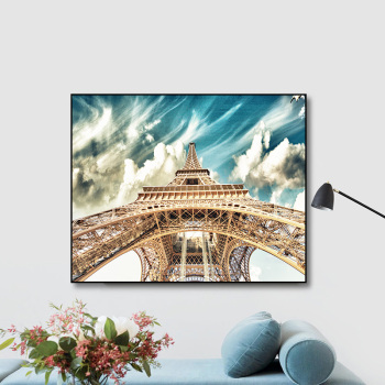 Modern living room hotel decor the Eiffel tower art picture painting, digital printing canvas wall art wall painting