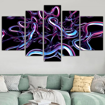 5 Panel Canvas Wall Art Abstract Prints Home Living Room Decoration Modern Decorative Canvas Painting