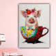 Handmade Oil Paintings 3D Colourful Abstract Panting Animal Canvas Wall Art For Home Decor