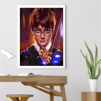 Custom Canvas Wall Art 5D Diy Crystal Homfun Diamond Painting Set Anime Portrait Diamond Paint by number for Amazon