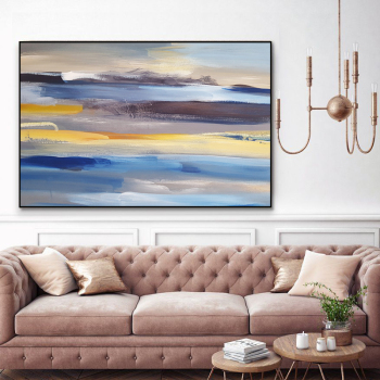 Factory wholesale custom design abstract picture wall color European print canvas painting
