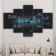 Modern English Alphabet Muslim Scripture Home Decoration Poster Living Room Wall Art Canvas Oil Painting