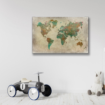 Modern canvas wall art prints painting map picture house decoration painting